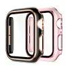 Couvercle pour boîtier de montre Apple 45mm 41mm 44mm 40mm 42mm 38mm, protecteur d'écran PC pare-chocs en verre trempé iWatch série 8 7 SE 6 5 4 9 ultra2