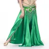 Stage Wear Chiffon Double High Slits Oriental Belly Dance Saias para Mulheres Bellydance Traje Acessórios Saia