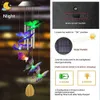 Wind Chime Color-changing Solar LED crystal hummingbird light waterproof outdoor garden wind chime