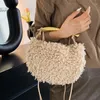 Abendtaschen Faux Pelz Messenger Shell für Frauen Luxus Designer Handtasche Geldbörsen 2023 in Top Griff Nachahmung Lammwolle Plüsch Schulter