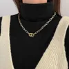 Wind Metal Titanium Steel Letter B Necklace Women's Collar Ins Tidal Net Red Light Small Design Feeling Neck Chain