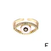 Bandringar 2021 Guld Twisted Chunky Rings for Women Vintage Boho Crystal Evil Eye Female Threads Yin Yang Ring Minimalist Je Dhgarden Dhtep