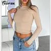 Damen T-Shirt Langarm Y2K Slim Fit Shirt Damen Casual Streetwear Basic T-Shirt Fashion Cropped Tops O Neck Sexy Skinny Solid Damen T-Shirts 230407