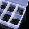 Freeshipping Best Price 160PCS/Set*10 Screws Metric M3 8 Sizes Assortment Stand-off Nylon Screws Bolt Nuts Fastener Black Fqova