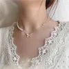 Charmarmband Super Fairy Pearl Butterfly Halsband Kvinnlig koreansk enkel och mångsidig temperament Elegant klavikelkedja