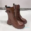 2023-Designer Neue Straße Kurze Starke Ferse Denim Frauen Stiefel Seite Zipper Mode Martin Stiefel Dicke Sohle Motorrad Casual Mid hülse