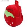 Plecaki Śliczne truskawkowe pluszowe plecak kreskówkowy zwierzęcy mini szkolne torby szkolne torba cukierowa dla dzieci Baby dziewczyna Prezent 1-3 lat 231108
