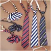 Cravatte Capelli lisci Cravatta per bambini Studente della scuola media Abito con fiocco Uniforme a righe Consegna a goccia Bambino, Accessori maternità per bambini Dhsid