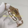 Real Picture Herren-Armbanduhr mit Diamanten, 40 mm, 18 Karat Roségold, Everose-Schwarz-Zifferblatt, Lünette 5711, transparente Rückseite, Asia Cal. 324 Uhren mit Automatikwerk