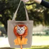 Dog Carrier Shoulder Bag Cat Pet Canvas Carrying Foldable Tote Strap Travel Backpack Supplies Handbag