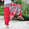 Pantalons pour hommes Hommes Femmes Imprimé Baggy Harem Gypsy Hippie Hip Hop Jogger Drop Crotch Sweatpant Printemps Été Coton Lin Pantalon Décontracté