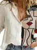 Giacche da uomo Camicetta da donna Camicia con stampa tigre Bottoni con risvolto allentato Manica lunga Office Lady Tempo libero Streetwear Top