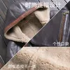 Men's Leather & Faux Natural Fur Coat Genuine Sheepskin Jacket Hooded Thick Brown Coats Winter Streetwear Jaqueta Masculina