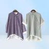 Women039s Bluzki Koszule Kobiety Tradycyjna chińska koszula luźna odzież Vintage Cheongsam Women Mandarin Obroczek Solidny kolor 2014547