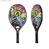 Tennisschläger, Strand-Tennis-Padelschläger, 100 % Kohlefaser, Herren-Tennisschläger, sandige Oberfläche, Padelschläger mit weichem EVA, Q231109