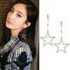 Stud Earrings Korean Elegant Pentagram Long Large