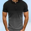 Men039s polos camisa masculina verão moda algodão manga curta camisas de alta qualidade masculino gradiente respirável camiseta para streetwear2385644