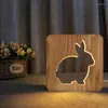 Nachtlichter Ins Holz USB LED Tischlicht Weihnachten Holz Für Kinder Kinderzimmer Jahr Dekoration