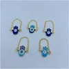 حلقات الكتلة 5pcs/مجموعة الذهب Sier Color Turkish Hamsa Evil Eye Rings for Women Vintage Boho Knuckle Ring مجموعة أنثى حزب يهودي Dhgarden Dhiop