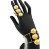 Halsband örhängen set afrikanska smycken för kvinnor mode guld pläterade choker ringar marockanska dubai brud bröllopspresent