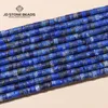 Loose Gemstones 4 2mm Natural Stone Lapis Lazuli Rondelle Shape Beads Round Spacer Flat Bead For Jewelry Making Diy Bracelet Accessories