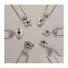 Pendentif Colliers Turc Mauvais Oeil Bleu Papillon Tortue Hibou Palm Collier Femmes Hommes Pendentif Clavicule Chaîne Ras Du Cou Bijoux D Dhgarden Dhctl