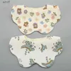 Bibs Burp Cloths Newborn Baby Bibs 6 Layers Cotton Gauze Infant Feeding Bib 360 Degree Saliva Towel Print Cartoon Burp Cloth for Boys Girls UniseL231108