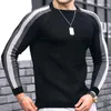 Camisolas masculinas outono e inverno padrão waffle pulôver casual de alta qualidade malha manga longa tripulação pescoço camisola rua jogging topo