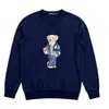 Мужские толстовки с капюшоном Rl Designer Мужской вязаный свитер Ralphs Polo Bear Laurens Пуловер с круглым вырезом Вязаный повседневный свитер с длинным рукавом Goff