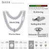 Hip Hop Herren Cubana Pass Diamond Tester 18 mm Iced Out Moissanit Cuban Link Chain Halskette mit Gra-Zertifikat