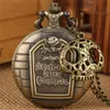 Steampunk Bronze Skull Accessory Watches Nightmare Mummy Quartz Pocket Watch for Men Women Necklace Chain Timepiece Clock Gift256k