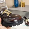 Bordeaux Klassieke loafers schoenen gepolijst Echt kalfsleer gouden dikke kettingen slip op flats dames Luxe Ontwerpers platte Jurk schoen