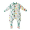 Sacos de dormir Inverno Algodão Bebê Dos Desenhos Animados Saco de Dormir Com Perna Engrossar Manga Longa Romper Sleep Sack Born Wearable Cobertor Conjunto de Cama 231108