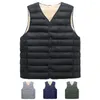 Gilet da uomo Gilet invernale da padre alla moda Tinta unita Mantieni caldo Gilet casual con cuciture ferme