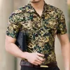 Men's Dress Shirts Printed For Men Clothing Camisa Masculina Blusas Ropa Camisas De Hombre Chemise Homme Roupas Masculinas Short Sleeve Tops