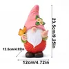 Garden Decorations Solar Gnome Resin Statue Fruit Ornament For Patio Yard Lawn Porch Housewarming Gifts