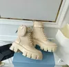 Som S -män Womens Designer Rois Boots Ankel Martin Shoes Loafer Nylon Military Inspired Combat Boot