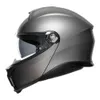 AA Designer Casque Casques Moto AGV Casque intégral Crash TourModular Solid Matt Luna Grey Touring Urban System Casque E2206 XS WN G92M 0B4X