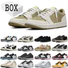 Golf Jumpman 1 basketskor 1s Low Traviss Scott Men Women Neutral Olive Wolf Grey Reverse Mocha Panda Unc Lucky Green Black Toe Outdoor Sport Sneaker Trainer Trainer