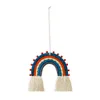 Handgemaakte Boho Macrame kwastje Regenboog muur hangende auto hanger sleutelhanger Katoenen touw hanger thuis ornamenten aromatherapie sieraden