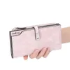 2022 Luxury Brand Women's Wallet Fashion Long Multi-Card Wallets Trendy Nubuck Leather Coin Purse Retro Solid Color Card Holder L230704