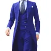 Men s Suits Blazers 2023 Arrivel Long Coat Designs Chinese Red Men Suit Gentle Tuxedo Prom Blazer Custom 3 Pieces Jacket Vest Pants 230407