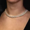 Collier Hip Hop personnalisé en or jaune blanc 9k 10k 14k, chaîne cubaine en diamant Vvs Moissanite pour femmes et hommes