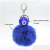 Portachiavi all'ingrosso Lucky Cremaic Evil Eye Hamsa Portachiavi a mano Portachiavi Soft Pom Borsa Charms Accessori Borsa Portachiavi Dhgarden Dhhsv