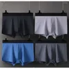 Sous-vêtements 4 pièces/lot sous-vêtements pour hommes de haute qualité coton doux confortable Noble hommes Boxer slips taille XXL 3XL 4XL 5XL 6XL