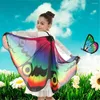 Sciarpe Colorate Ali di Farfalla Scialle Cosplay Mantello da Fata Bambini Kid Party Prop Accessorio per Prestazioni