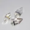 السحر أزياء المجوهرات الحجرية الطبيعية قلادة Femme سحر CAP الصخور Clear Crystal Quartz Point Pendant للنساء كهدايا 230408