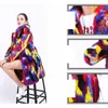 Futra kobiet sztuczny kolor swobodny kolor damki z długim rękawem 2023 Zimowa moda patchwork NUW541
