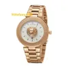 Top Luxury Watches Women's Quartz Wristwatch Woman Rose Golden Mesh Band Lion Fashion Dial Clock Ladies Armband Watch G251D