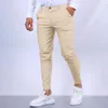 Herenbroek met taillering Stijlvolle slim-fit potlood Ademende broek in zakelijke stijl Zachte stof Handige zakken